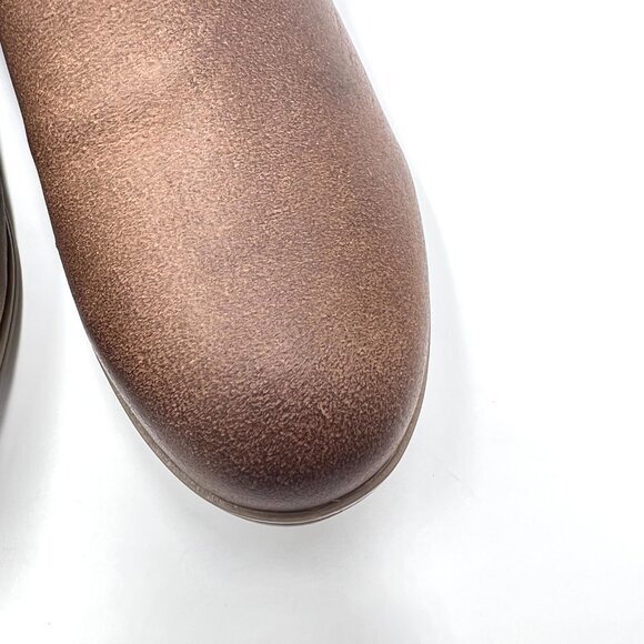 7.5W 7.5 WIDE‎ WIDTH Cobb Hill Womens Crosbie Brown Leather Ankle Boots Booties - Picture 4 of 14